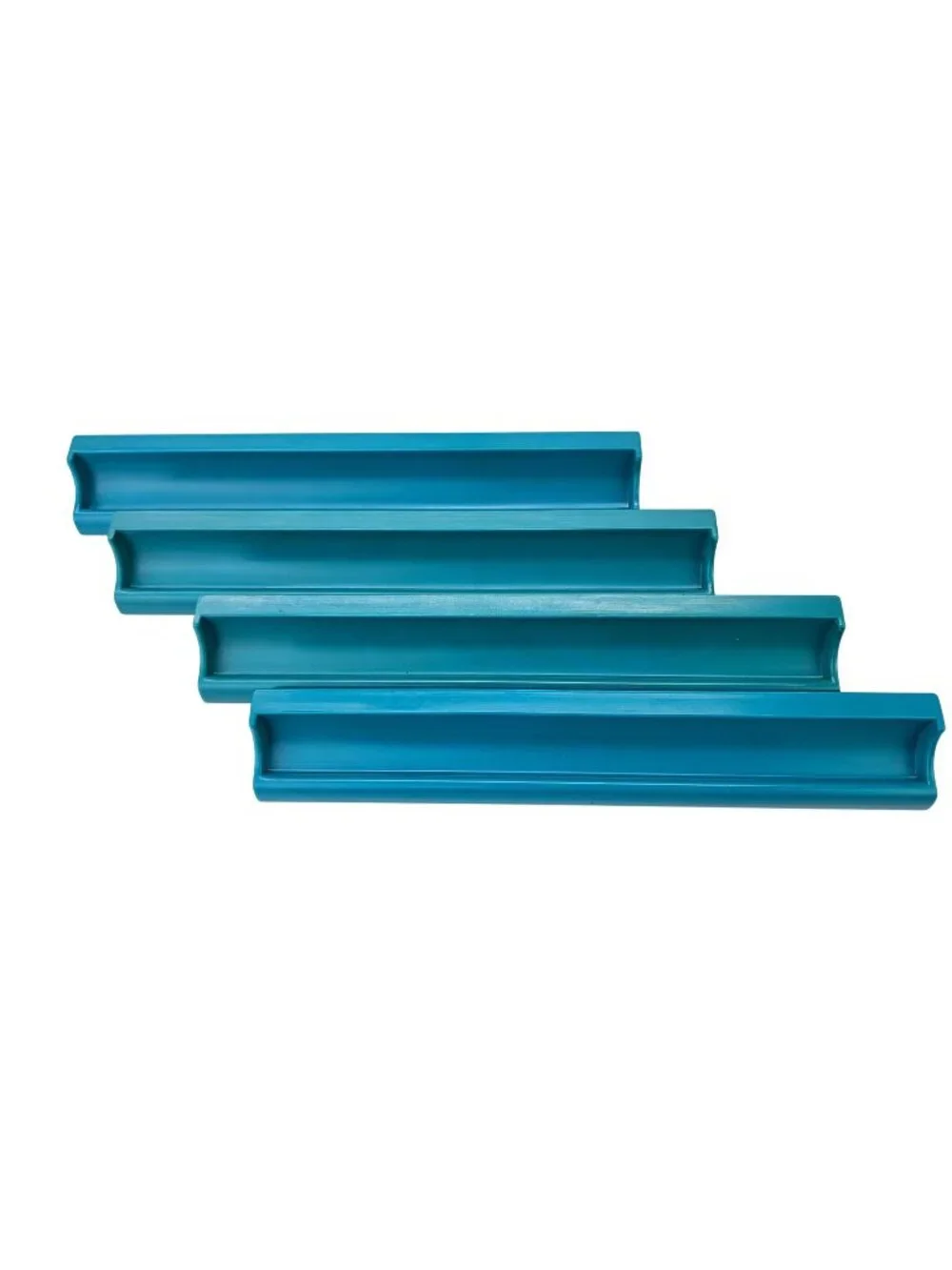 Vintage Teal Scrabble Tile Rack Set Of 4 Plastic 1977 Replacement Deluxe Edition